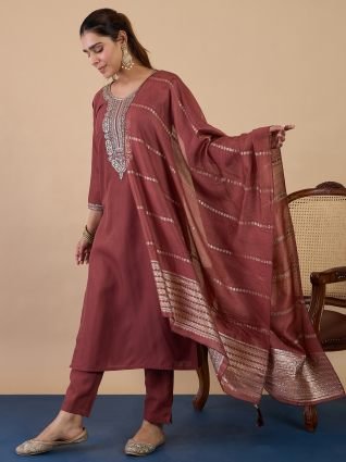 Women   s Traditional Kurta Pant Set with Dupatta