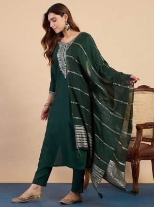 Women   s Traditional Kurta Pant Set with Dupatta