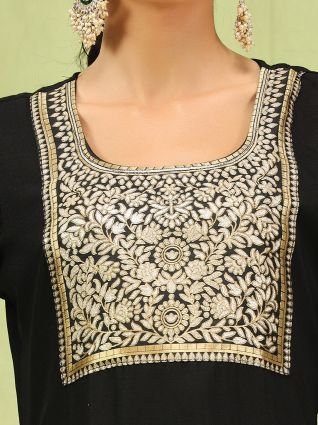 Women   s Viscose Roman Silk Embroidery Straight Kurta Pant with Dupatta Set