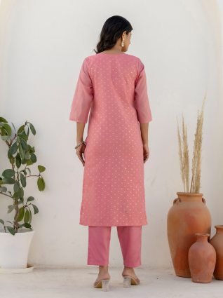 Women Silk Blend Kurta Pant Dupatta Set